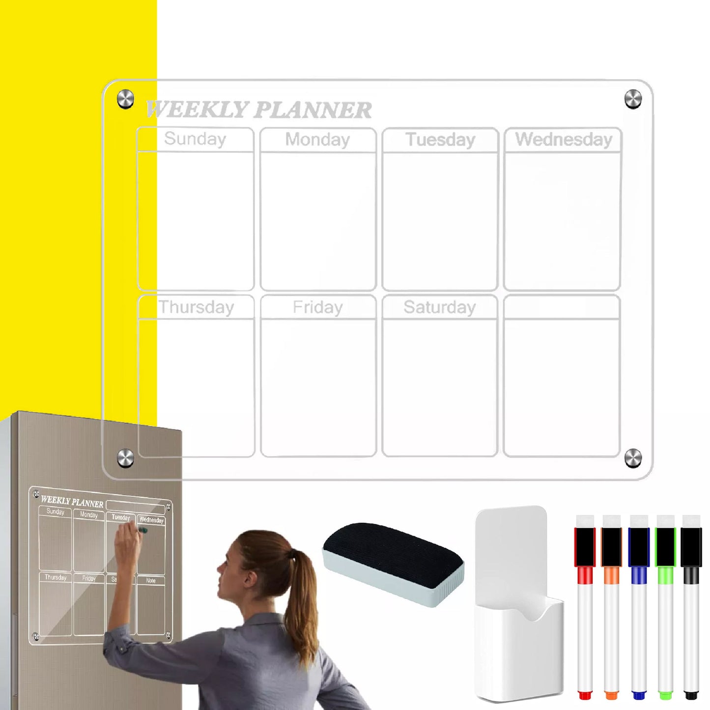 Tablero Acrilico Planeador De Semana