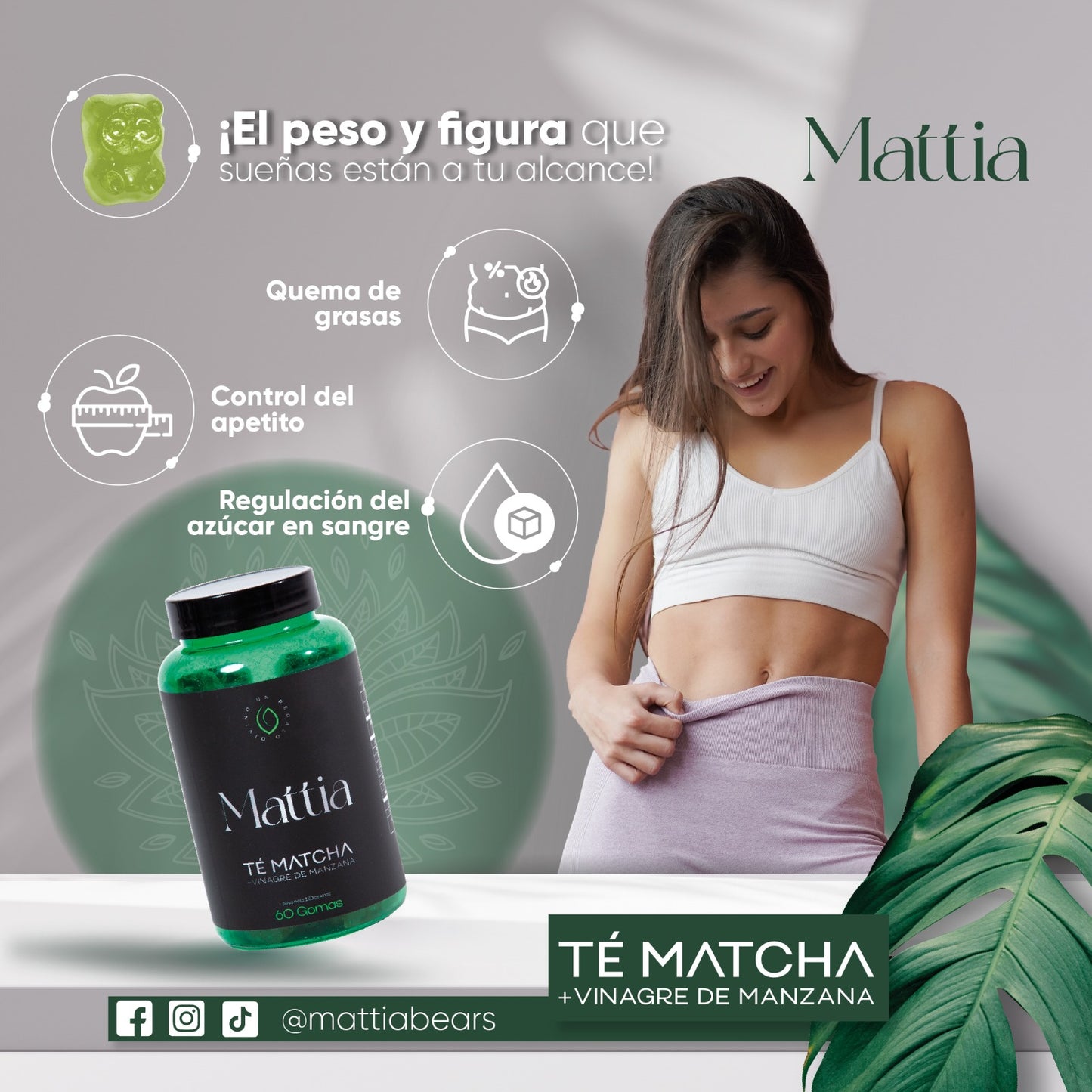 Gomas De Te Matcha Vinagre De Manzana