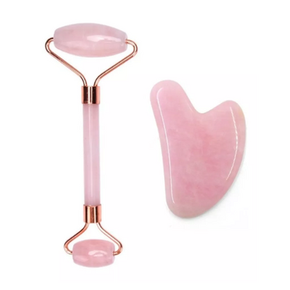 Rodillo De Masaje De Cuarzo Rosa